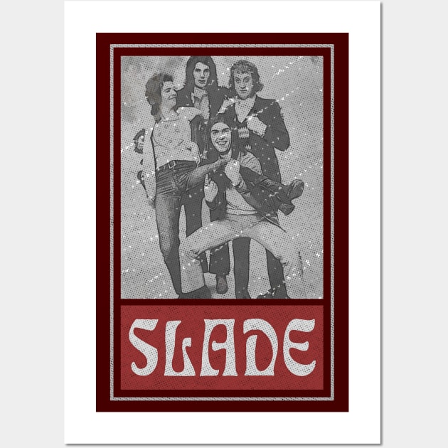 Slade 70s Retro Style Banner Fan Art Wall Art by VintageMimi